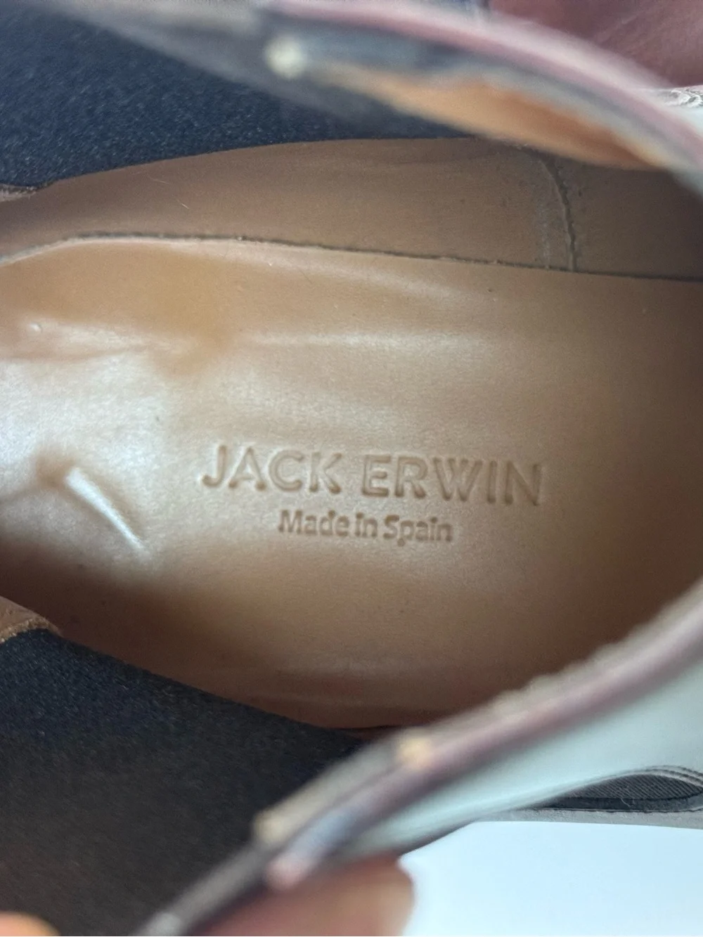 Jack Erwin Brown Leather Chelsea Dress Shoes Boots Men’s